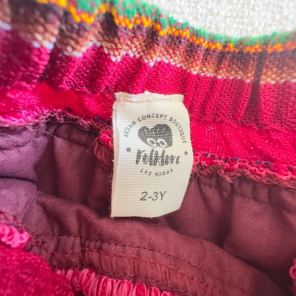 NWT Folklore Red Tiered Skirt 2/3 - Picture 3 of 4